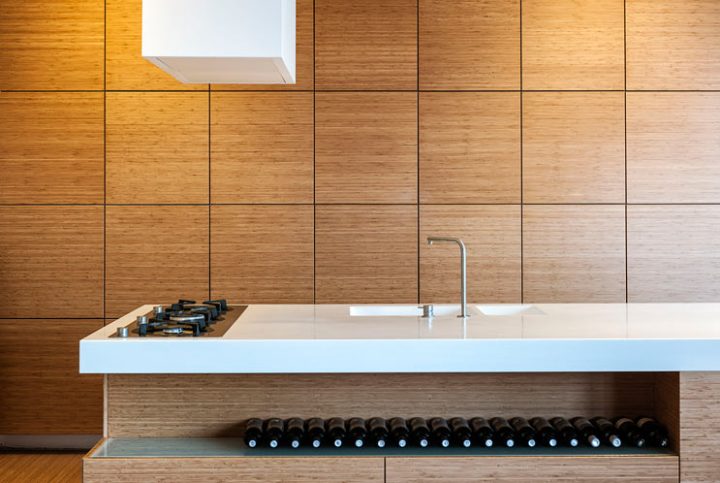 Cucina in bamboo e pietra acrilica — foto 1